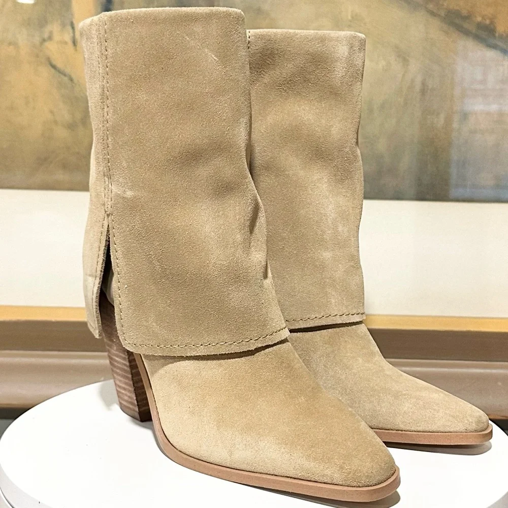 🌸VINCE CAMUTO🌸 Alolison Foldover Boot In Suede Size: 5.5 - Picture 6 of 13